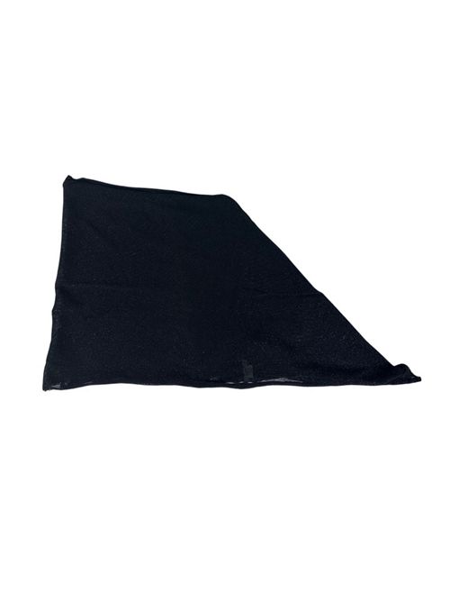 mini plain black lurex poncho Gaynor Bongard | DEREKNERO